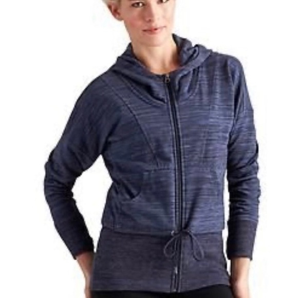 Athleta Tops - Athleta Double Layer Hoodie Grey Sweatshirt Medium